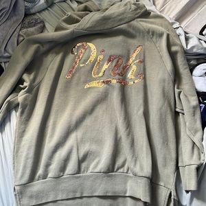 Super comfortable pink sweatshirt with hood